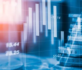 Colourful apartments in a row in a city